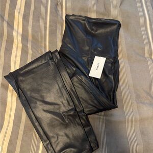 SPANX Shiny Black Leggings